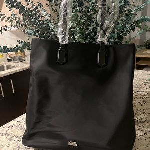 Brand New Karl Lagerfeld Black Nylon Tote